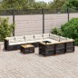 vidaXL Set de sofás de jardín 11 pzas y cojines ratán sintético negro vidaXL Set de sofás de jardín 11 pzas y cojines ratán sintético negro