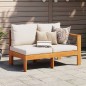 vidaXL Sofá de jardín con 1 reposabrazos 2 plazas madera maciza acacia vidaXL Sofá de jardín con 1 reposabrazos 2 plazas madera maciza acacia