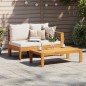 vidaXL Sofá de jardín con 1 reposabrazos 2 plazas madera maciza acacia vidaXL Sofá de jardín con 1 reposabrazos 2 plazas madera maciza acacia