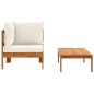vidaXL Sofás de jardín 2 pzas con cojines madera maciza acacia vidaXL Sofás de jardín 2 pzas con cojines madera maciza acacia