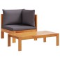 vidaXL Sofás de jardín 2 pzas con cojines madera maciza acacia vidaXL Sofás de jardín 2 pzas con cojines madera maciza acacia