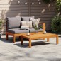 vidaXL Sofá de jardín con 1 reposabrazos 2 plazas madera maciza acacia vidaXL Sofá de jardín con 1 reposabrazos 2 plazas madera maciza acacia