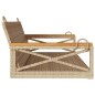 vidaXL Banco columpio de ratán sintético beige 109x62x40 cm vidaXL Banco columpio de ratán sintético beige 109x62x40 cm
