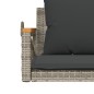 vidaXL Banco columpio con cojines ratán sintético gris 109x62x40 cm vidaXL Banco columpio con cojines ratán sintético gris 109x62x40 cm