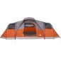 vidaXL Tienda de campaña familiar iglú 11 personas impermeable naranja