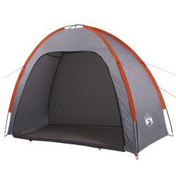 vidaXL Tienda de almacenamiento impermeable gris y naranja
