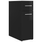 vidaXL Armario de boticario contrachapada negro brillo 20x45,5x60 cm