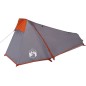 vidaXL Tienda de campaña túnel 1 persona impermeable gris y naranja