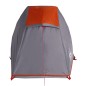 vidaXL Tienda de campaña túnel 1 persona impermeable gris y naranja