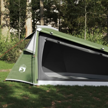 vidaXL Tienda de campaña túnel para 2 personas impermeable verde