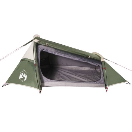 vidaXL Tienda de campaña túnel para 2 personas impermeable verde