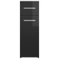 vidaXL Armario de boticario contrachapada negro brillo 20x45,5x60 cm