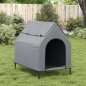 vidaXL Casa para perros tela Oxford y acero gris antracita