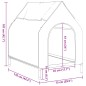 vidaXL Casa para perros tela Oxford y acero gris antracita