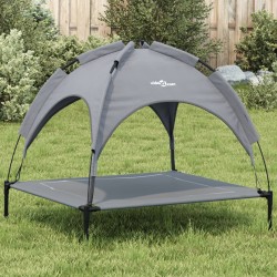 vidaXL Cama para perros con dosel antracita tela oxford y acero