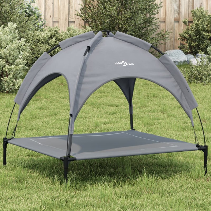 vidaXL Cama para perros con dosel antracita tela oxford y acero vidaXL Cama para perros con dosel antracita tela oxford y acero