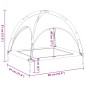 vidaXL Cama para perros con dosel antracita tela oxford y acero vidaXL Cama para perros con dosel antracita tela oxford y acero