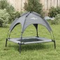 vidaXL Cama para perros con dosel antracita tela oxford y acero