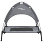 vidaXL Cama para perros con dosel antracita tela oxford y acero