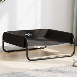 vidaXL Cama elevada para perros tela oxford y acero gris antracita