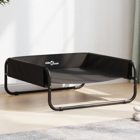 vidaXL Cama elevada para perros tela oxford y acero gris antracita