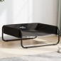 vidaXL Cama elevada para perros tela oxford y acero gris antracita