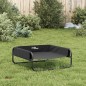 vidaXL Cama elevada para perros tela oxford y acero gris antracita