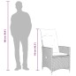 vidaXL Sillón reclinable de jardín con cojines ratán sintético gris vidaXL Sillón reclinable de jardín con cojines ratán sintético gris