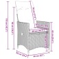 vidaXL Sillón reclinable de jardín con cojines ratán sintético gris vidaXL Sillón reclinable de jardín con cojines ratán sintético gris