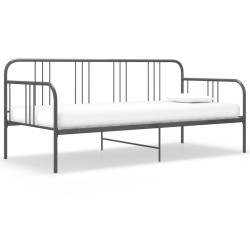 vidaXL Estructura de sofá cama de metal gris 90x200 cm