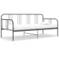 vidaXL Estructura de sofá cama de metal gris 90x200 cm vidaXL Estructura de sofá cama de metal gris 90x200 cm