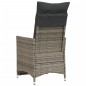 vidaXL Sillón reclinable de jardín con cojines ratán sintético gris vidaXL Sillón reclinable de jardín con cojines ratán sintético gris