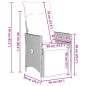 vidaXL Sillón reclinable de jardín con cojines ratán sintético gris vidaXL Sillón reclinable de jardín con cojines ratán sintético gris