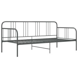 vidaXL Estructura de sofá cama de metal gris 90x200 cm