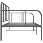 vidaXL Estructura de sofá cama de metal gris 90x200 cm vidaXL Estructura de sofá cama de metal gris 90x200 cm