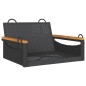 vidaXL Banco columpio de ratán sintético negro 63x62x40 cm