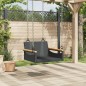 vidaXL Banco columpio de ratán sintético negro 63x62x40 cm