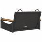 vidaXL Banco columpio de ratán sintético negro 63x62x40 cm