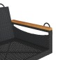 vidaXL Banco columpio de ratán sintético negro 63x62x40 cm