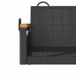 vidaXL Banco columpio de ratán sintético negro 63x62x40 cm
