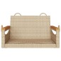 vidaXL Banco columpio de ratán sintético beige 63x62x40 cm