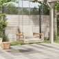 vidaXL Banco columpio con cojines ratán sintético beige 63x62x40 cm vidaXL Banco columpio con cojines ratán sintético beige 63x62x40 cm