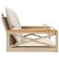 vidaXL Banco columpio con cojines ratán sintético beige 63x62x40 cm vidaXL Banco columpio con cojines ratán sintético beige 63x62x40 cm