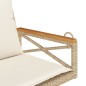 vidaXL Banco columpio con cojines ratán sintético beige 63x62x40 cm vidaXL Banco columpio con cojines ratán sintético beige 63x62x40 cm