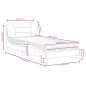 vidaXL Cama con colchón tela gris taupe 80x200 cm