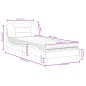 vidaXL Cama con colchón tela azul 90x190 cm vidaXL Cama con colchón tela azul 90x190 cm