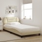 vidaXL Cama con colchón tela color crema 100x200 cm vidaXL Cama con colchón tela color crema 100x200 cm