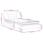 vidaXL Cama con colchón tela color crema 100x200 cm vidaXL Cama con colchón tela color crema 100x200 cm