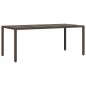 vidaXL Juego de comedor de jardín 7 pzas con cojines ratán PE marrón vidaXL Juego de comedor de jardín 7 pzas con cojines ratán PE marrón