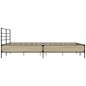vidaXL Estructura cama madera ingeniería metal roble Sonoma 150x200 cm vidaXL Estructura cama madera ingeniería metal roble Sonoma 150x200 cm
